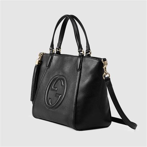 gucci black leather handbag|Gucci handbags black leather small.